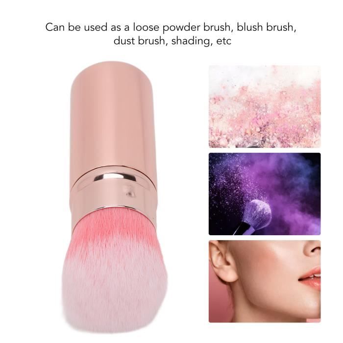 Kit 13 Pinceaux De Maquillage Tout Doux - Pochette De Rangement Rose, Pratique Pour Voyage