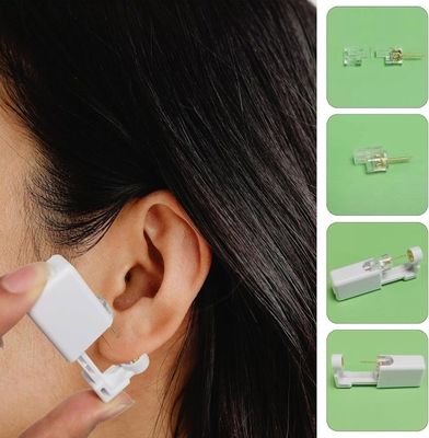 Kit Piercing Oreille 6 Pièces - Pistolets Jetables Acier Inoxydable Avec Clous Et Alcool