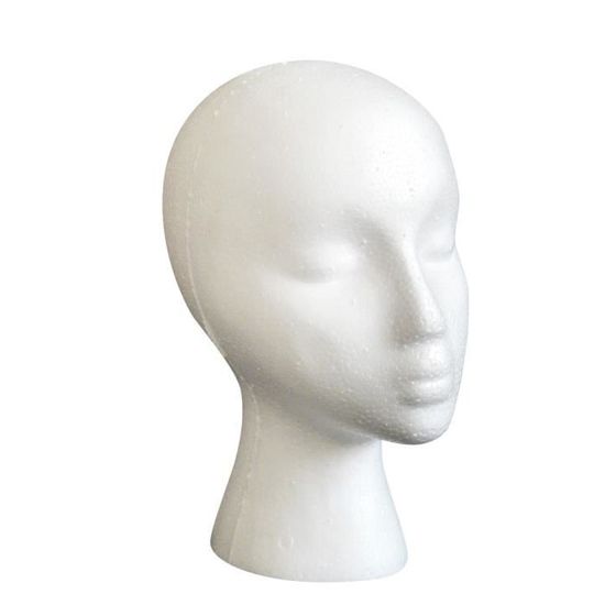 3x Polystyrène Femme Blanc Écran D'affichage Tête Mannequin Mannequin Modèle