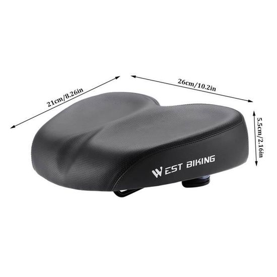 Coussin De Selle OUKANING Avec Dossier – Confortable, PU, Adapté Aux Vélos, Tricycles, Vélos électriques, Dimensions Siège 25x22 Cm