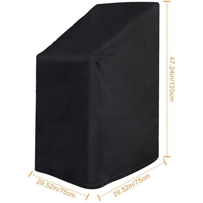 Housse Table De Jardin Housse De Protection Hi 61035 Pour Chaises De Jardin Empilables - Résistante Aux UV Et Intempéries Housse De Protection Chaise De Jardin