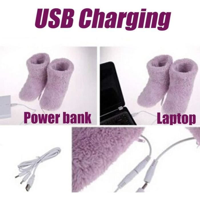 Chausson Chauffant Électrique Chauffe-Pieds Chaussures