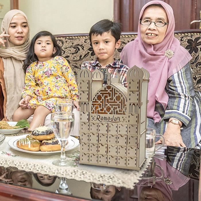 Calendrier de l'Avent Ramadan avec 30 tiroirs à remplir soi-même, boîte pré-assemblée pour décorations du Ramadan, engagez vos enfants avec un beau cadeau du Ramadan et de l'Aïd pour les enfants Calendrier de l'Avent Ramadan avec 30 tiroirs à remplir soi-même, boîte pré-assemblée pour décorations du Ramadan, engagez vos enfants avec un beau cadeau du Ramadan et de l'Aïd pour les enfants