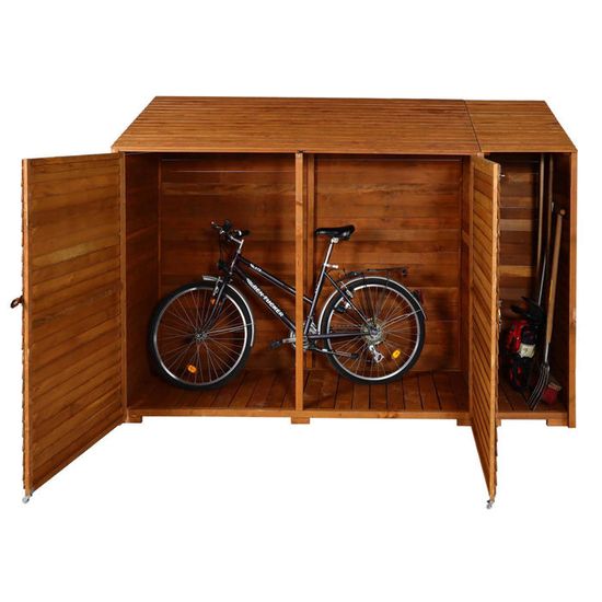 Abri de jardin armoire a outils velo bûches rangement divers en