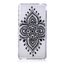 Noir Fleur Dessin Etui Coque Housse Silicone Transparent Tpu