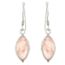 BOUCLES D/'OREILLES QUARTZ ROSE A FACETTES MONTURE ARGENT 925