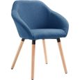Meuble💜- Chaise de cuisine scandinave ,Chaise de salle à manger, Fauteuil Salon Bleu Tissu🌺3188-0