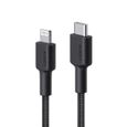 AUKEY Câble USB C vers Lightning,2M Certifié MFi Câble Lightning Charge Rapide Power Delivery Compatible avec iphone CB-CL03-0