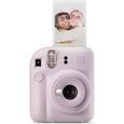 Fujifilm instax Mini Appareil Photo instantané 12, Exposition Automatique avec Objectif Selfie intégré, Violet Lilas-0