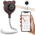 LIONELO Babyline Smart - Babyphone HD - 85° - Caméra Bebe WiFi - Audio Bidirectionnel - Vision nocturne - Contrôle température - USB-0