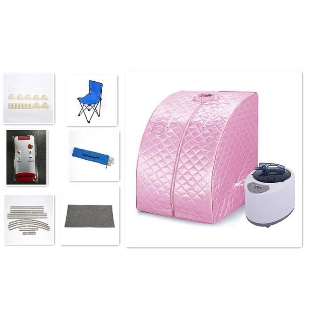1.5L Portable Sauna Spa Steamer EU220V Pliable Sauna Spa Machine Vapeur Tente Maison Portable Sauna Pot Machine pour la Maison Spa Personnel et th/érapie de Corps Minceur int/érieur Sauna Machine
