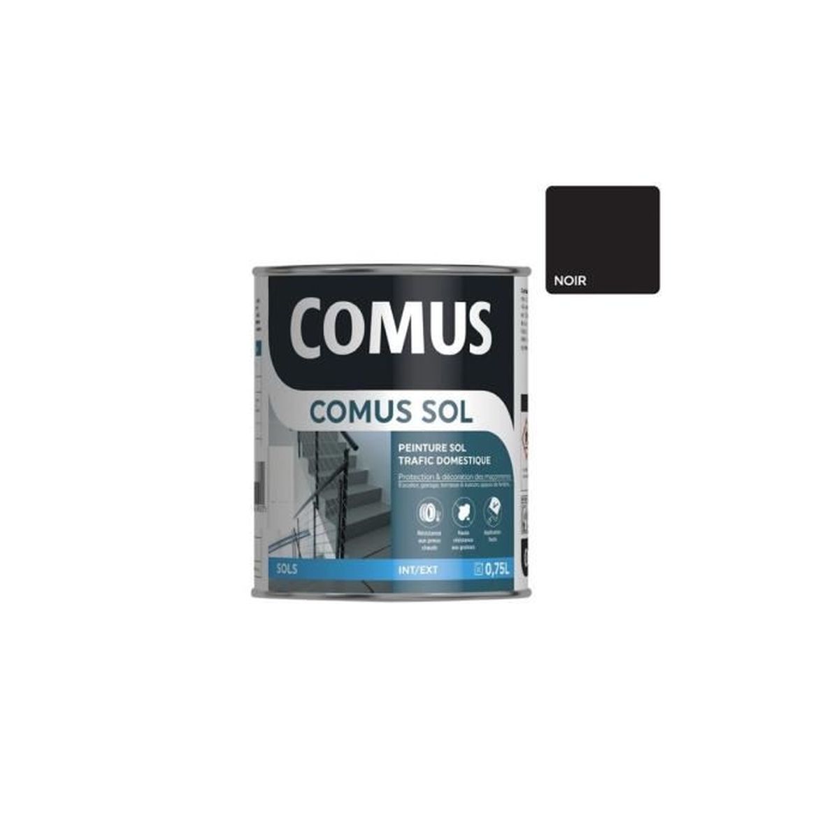 COMUS SOL NOIR 0,75L Peinture de protection et décoration pour sols