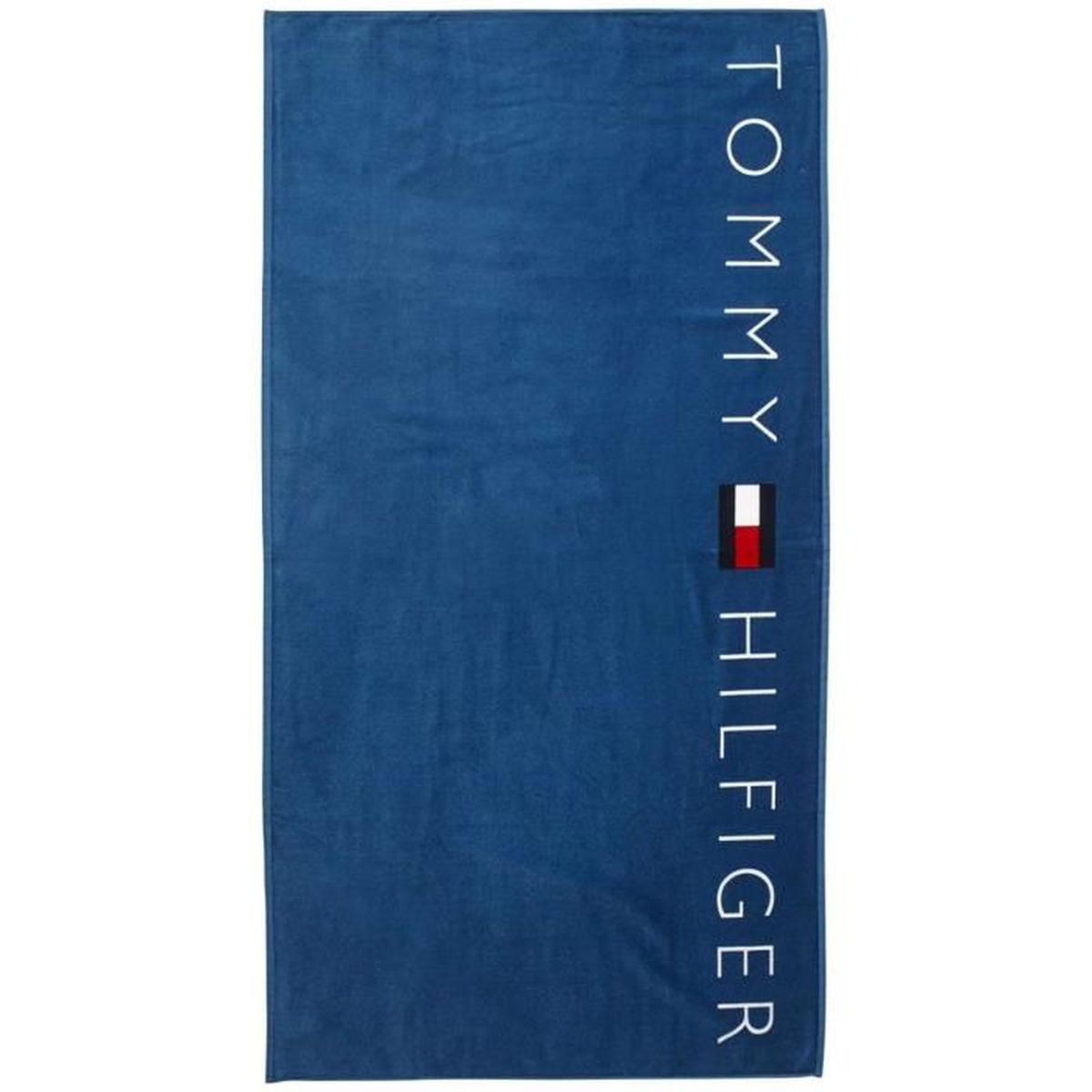 Drap De Plage 100 180 Velours Raye Navy Tommy Hilfiger