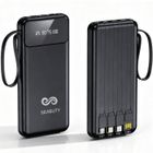 SEABUTY Batterie Externe 20000mAh Power Bank avec 4 Câbles Intégrés Chargeur Portable 5 Sorties et 2 Entrées avec Écran LED et Lampe