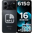 Smartphone DOOGEE Note56 Pro 4G 16Go+128Go 6.56" 90Hz 13MP Caméra IP68 étanche Telephone Portable GPS Double SIM-Noir