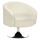 ATMOSPHERA CRÉATEUR D'INTÉRIEUR Fauteuil "Edith" en bouclette H73cm blanc - Blanc - Atmosphera createur d'interieur