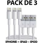 STRAßE TECH 3X PACK LOT CHARGEUR USB CABLE DATA LEAD SYNC POUR APPLE iPhone 7 6 PLUS XS IPAD