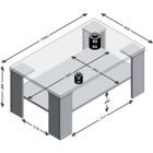 AUCUNE Table basse avec étagère style Scandinave - FMD - Bout de canapé - Chêne - 100 x 60 x 46 cm