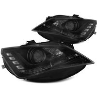 Paire de feux phares Seat Ibiza 6J 12-17 Daylight led DRL noir (E30)