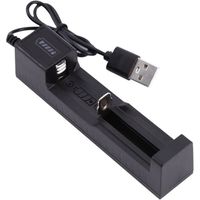Chargeur de Vatterie Rechargeable USB 1 Slot Chargeur Piles Rechargeables Chargeur Universel pour Batteries Rechargeables 18650 A194