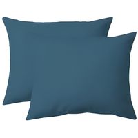 Lot de 2 taies d'oreiller Bleu marine 50 x 70 cm / 100% Coton / 57 fils/cm²