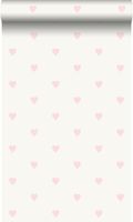 Origin Wallcoverings papier peint les coeurs rose et blanc - 0,53 x 10,05 m - 347705