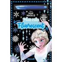 Hemma - Disney La Reine des Neiges 2 - Mon colo fluorescent -  Livre de coloriage avec feutre fluorescent - Dès 4 ans -  0x0