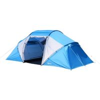 Outsunny Tente de camping familiale 4-6 personnes tente dôme étanche légère ventilée 2 cabines fenêtre grande porte facile à monter