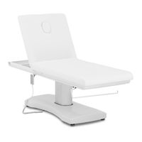 Table De Massage Soin Esthétique Électrique Fauteuil Réglable Aluminium Blanc