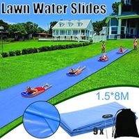Toboggan d'eau en PVC super épaisse pour pelouse de 1,5 m * 8 m, parc aquatique d'été pour enfants