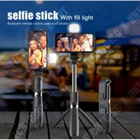 TD® Tout-en-un téléphone portable selfie bâton trépied Bluetooth lumière de remplissage multifonction