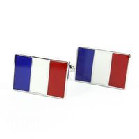 Boutons de manchette drapeau Français II Rouge