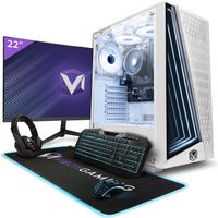 Vibox I-38 PC Gamer - 22" Écran Pack - Quad Core AMD Ryzen 3200G - Radeon Vega 8 - 16Go RAM - 480Go SSD - Win11 - WiFi