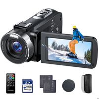Caméscope 4K Caméra Vidéo 48MP 60FPS Zoom Numérique 18X WiFi,Webcam à