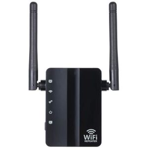 REPETEUR DE SIGNAL répéteur wifi sans fil 300 mbps routeur mode pa wifi extender 2,4 g sans fil (noir)