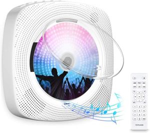 BALADEUR CD - CASSETTE Blanc Lecteur CD Portable Bluetooth Mural Haut-Par
