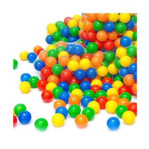 Eurobuy Lot de 100 balles de jeu colorées en plastique souple pour enfants,  5,5 cm, anti-écrasement, non toxiques, avec sac en maille pour piscine,  tentes et tunnels : : Jeux et Jouets