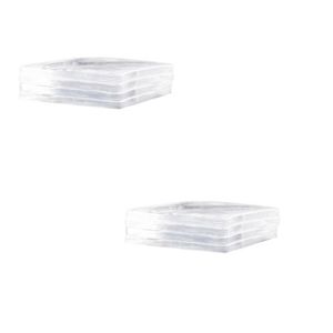 FICI 12 PCs Noir Accueil Chaise Pieds tampons Protecteur Pads Meubles Table Couvre Chaussettes Trou Bouchons Poussi/ère Meubles Couverture Rectangle 20x40mm