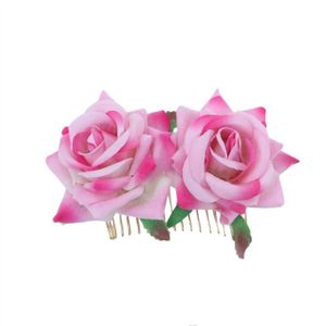 Blanc ivoire or strass rose fleur cheveux couronne guirlande bandeau festival 476