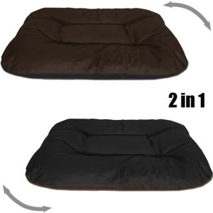CORBEILLE - COUSSIN BedDog lit pour chien REX, 2en1, coussin, panier pour chien [XL env. 100x80cm, MOCCA (noir/brun)]