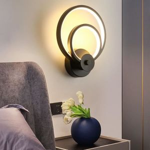 Lampe murale LED Interface USB Chargement sans fil Lampe murale LED pour  Salon Chambre 85-265V Blanc Droit