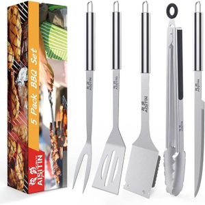 USTENSILE AISITIN Kit Barbecue Ustensiles Barbecue Accessoire Barbecue Acier Inoxydable Idee Cadeau Hommes pour Barbecue Familial, Fête, C13