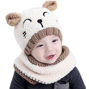 vêtement habit bébé écharpe gants hiver garçon 1-3 mois Bonnet int polaire