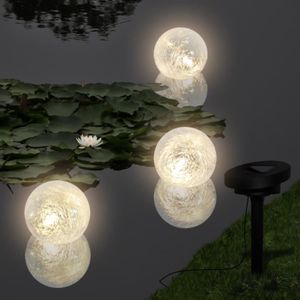 LAMPE DE JARDIN  vidaXL Boules solaires flottantes 3 LED pour étang
