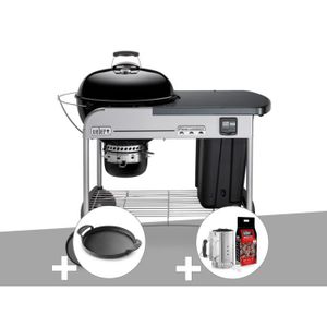 BARBECUE Barbecue à charbon Weber Performer Premium GBS 57 cm Noir + Kit Cheminée + Plancha