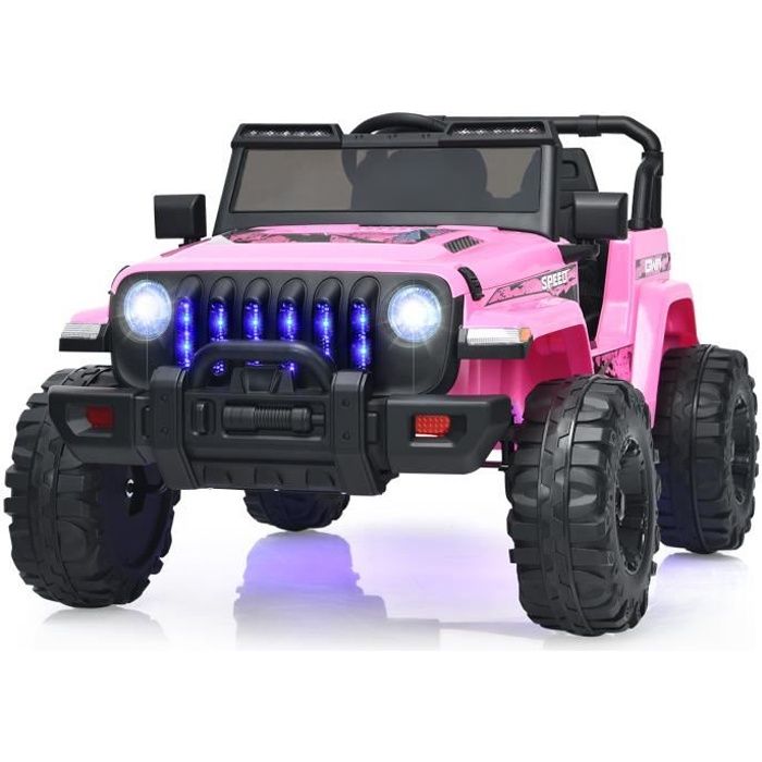 12 volts jeep wrangler rubicon voiture electrique enfant Luxe rose