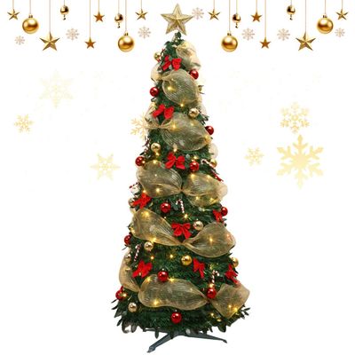 Sapin De Noël Artificiel Rétractable Et Pliable Avec Télécommande, 1,2 Sapin De Noël Artificiel Rétractable Et Pliable Avec Télécommande, 1,2