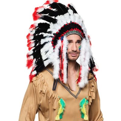 Accessoire Cheveux Indien Apache - Bandeau Avec Plumes Pour Costume