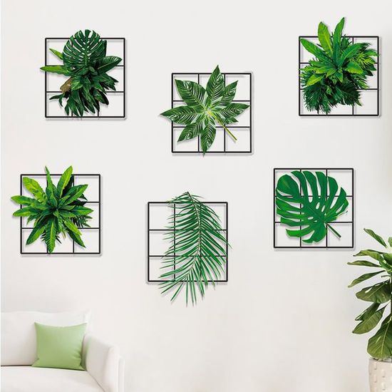 Diy Creative Plantes Vertes Cadre Photo Sticker Mural Mode Plante