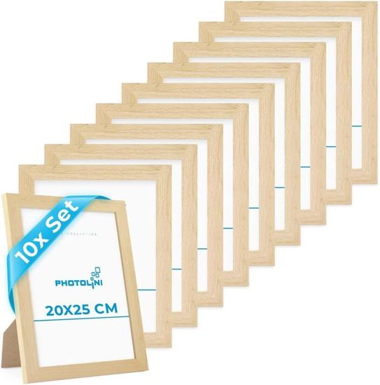 Cadre Photo Double-face 20x25 Cm MegaCrea - Bois Naturel - Pour Déco DIY - Neuf